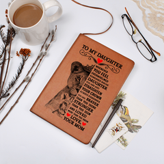To My Daughter Lion Crown – Leather Journal