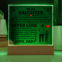 To My Daughter Promise – Acrylic Square